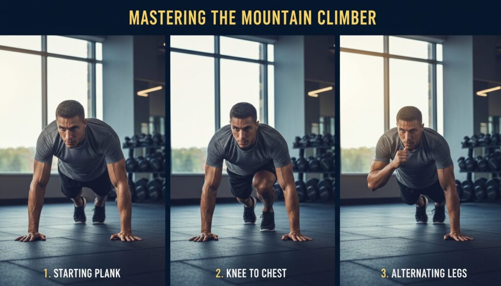 Guide étape par étape pour maîtriser le mountain climber et booster votre entraînement